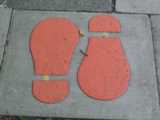 [Footprints in Galliard Road 11/09/2002 - &copy; 2002 Graham Johnson.]