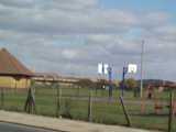 [Looking across Montagu Recreation Ground to the new developments (26/09/2002).]