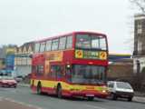 [First Dennis Arrow/East Lancs 444 on W8 passing The Crescent 10/02/2003 - &copy; 2003 Graham Johnson.]