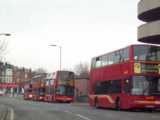 [Two 191s, a 149 and a 102 standing on New Road 10/02/2003 - &copy; 2003 Graham Johnson.]