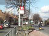 [The "Deansway" bus stop on the northbound carriageway of the A10 (24/01/2004).]