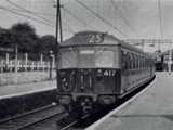 [305 417 on a trial trip c. 1960 - Great Eastern Line timetable 1960]