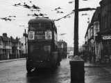 [Trolleybus on route 649.]